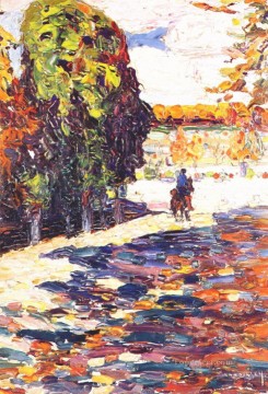 Park of St Cloud with horseman Abstract Oil Paintings